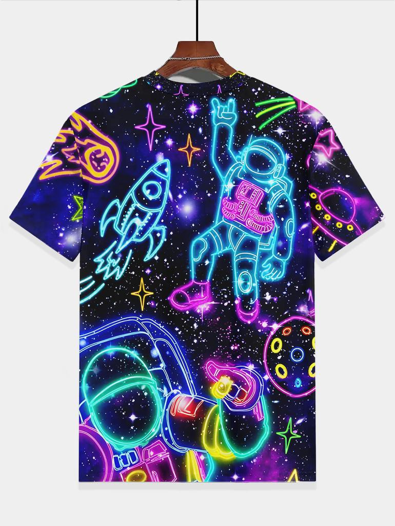 T-shirty Korean Children's Clothes 2025 Kids Neon Colorful Light Spring Clothes Children's Boy's Clothing Tops T-shirt for a Boy