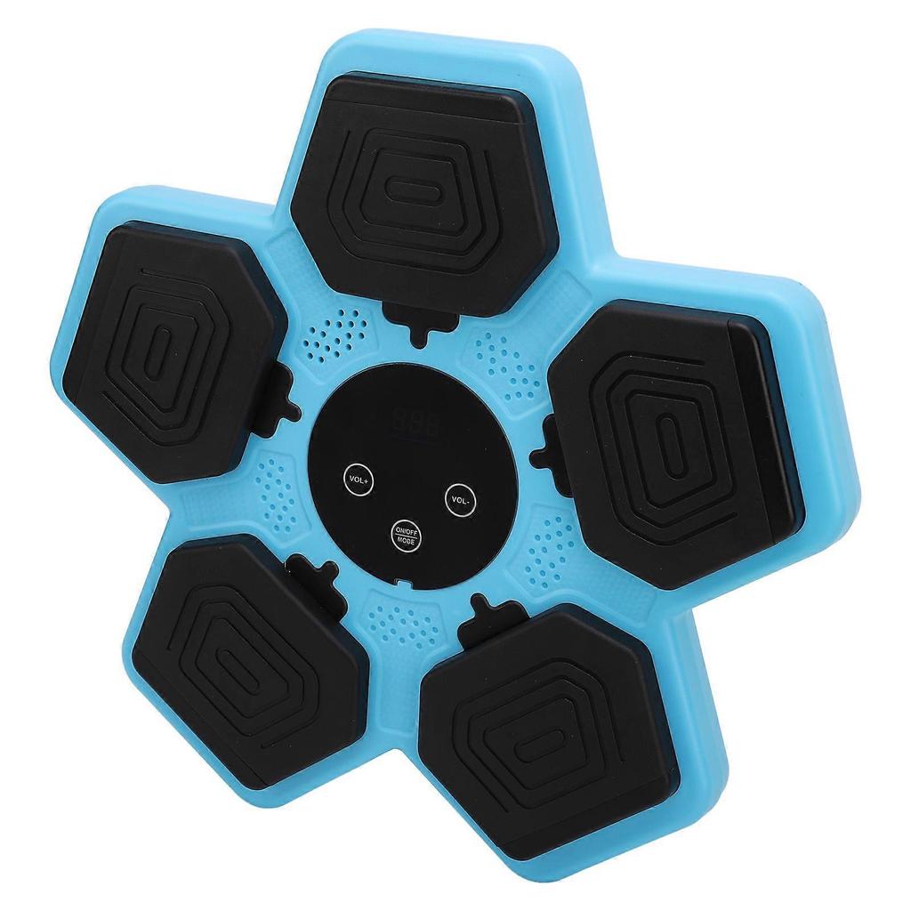 Music Boxing Machine Wall Mounted Rechargeable Bluetooth Electronic Boxing Target for Kids Home Gym Blue