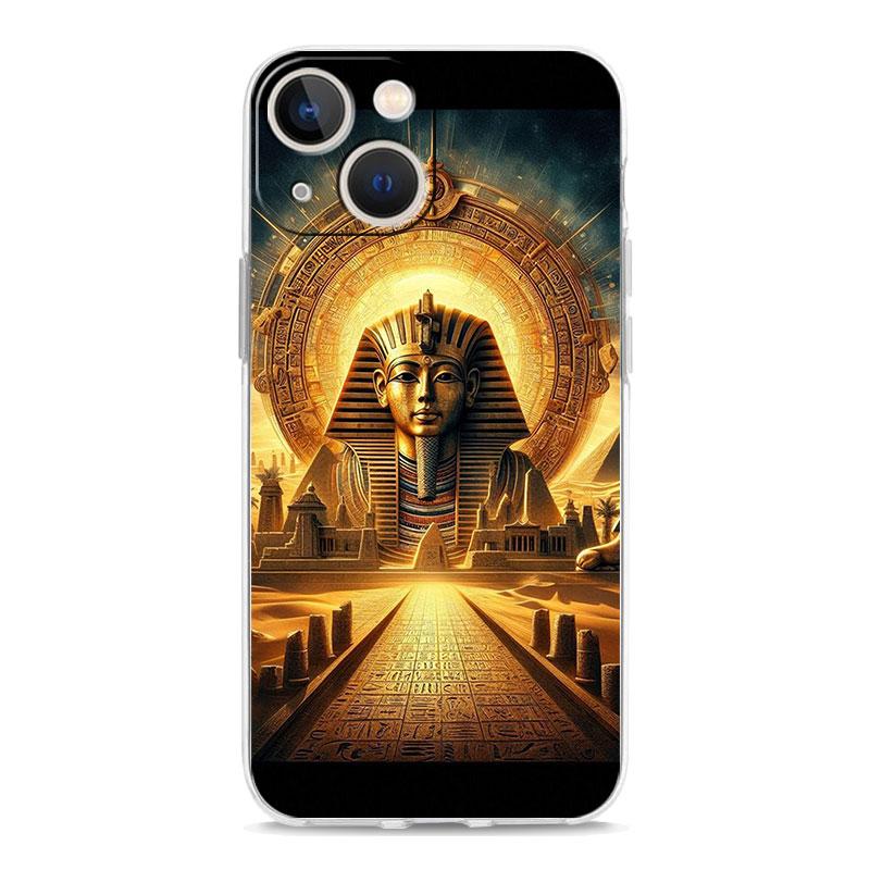 Phone Case For iPhone 16 Cases iPhone 15 12 13 14 16 Pro Max X XR XS Max 15 Plus 16Pro iPhone11 Cover Ancient Egypt God pyramid