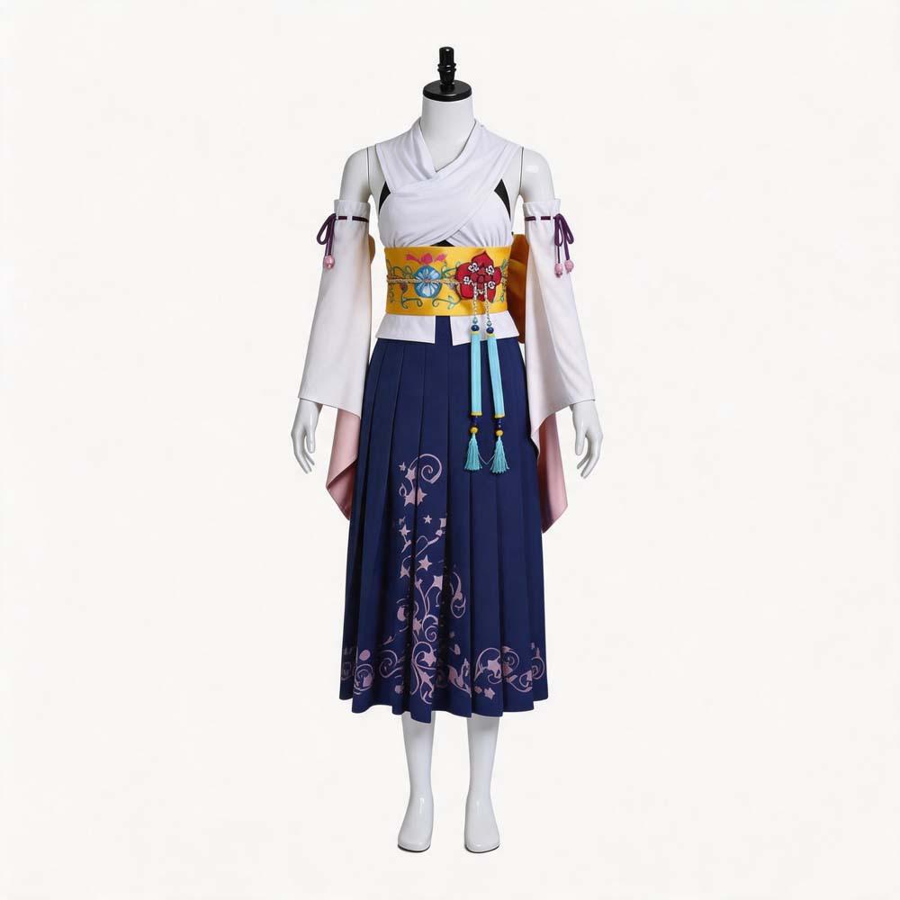 Final Fantasy Yuna Japanese Kimono Cosplay