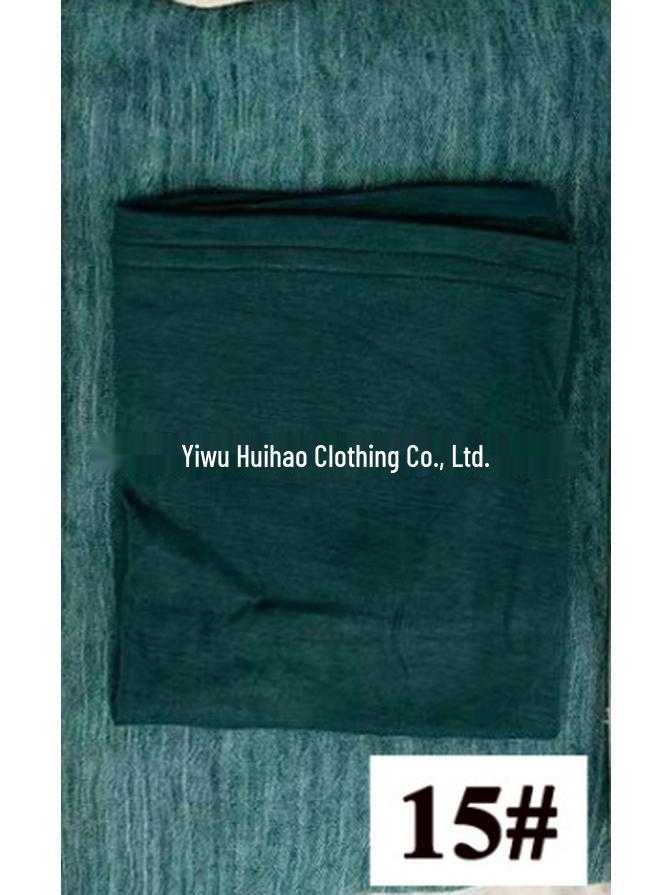 High-Texture Tie-Dye Rayon Headscarf Set: Soft, Wrinkled, Vintage-Style Muslim Shawl