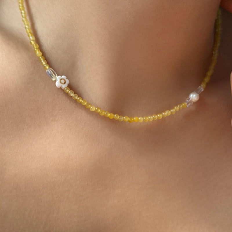 warmrecord Silver925 Jamflower Choker Necklace_N056