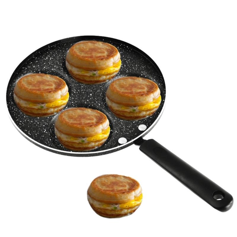 Kitchen Cooking Utensils with 4 Holes Efficient Eggs Fryings Pans Kitchen Cookware DIY Breakfast Appliances