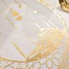 1/4 pièces Tapis de Table Eid Mubarak Ramadan Kareem Lune Dorée Tapis de Table en PVC pour Festival Musulman Islamique Fête Décoration de Table Maison Cadeau