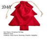 Plush Christmas Tree Ornaments Drawstring Presents Bag, Reusable Wrapping Pouch, Countdown Blind Bags Shaped Holiday Favors Bag for Candy, Goody,