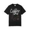 Coffee Time T-Shirt — Graphic Coffee Beans & Cup Tee for Coffee Lovers
