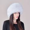 Fox Hair Hat Winter Women's Fur Hat Warm Ear Protection Princess Bun Hat
