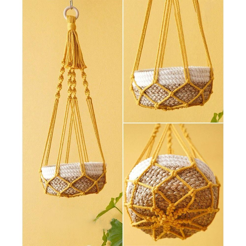Handmade Macrame Plant Hangers Garden Plant Pot Holder Decor Hanging Basket