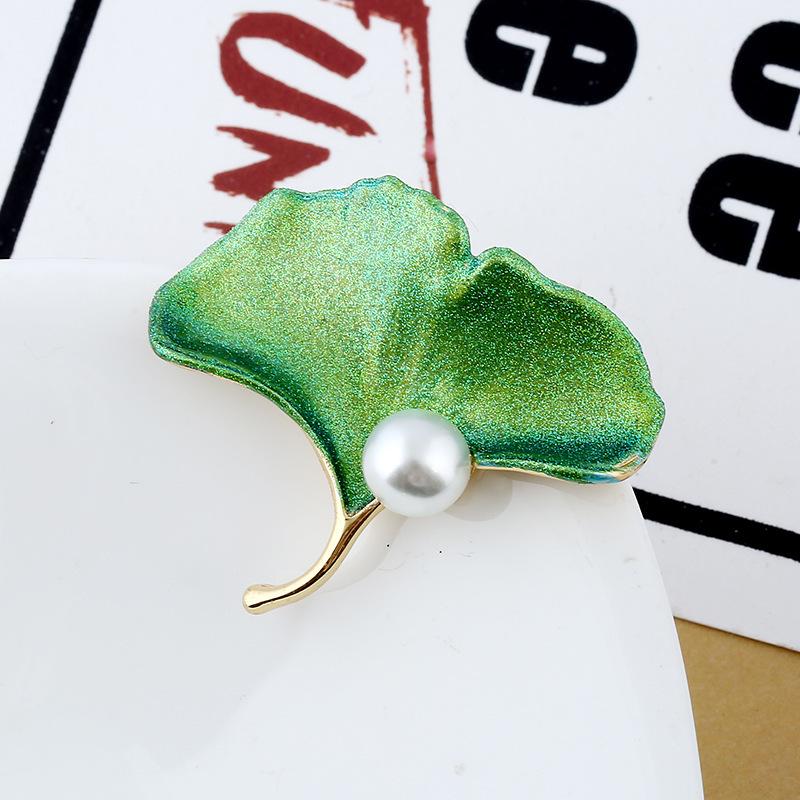 Alloy Brooch Painted Imitation Pearl Women'S Clothing Pin Simple Suit Colorful Corsage