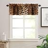 Leopard Valances Curtain for Window,Wildlife Animal Skin Print Kitchen Curtains Valances Short Window Treatment for Living Room,Bedroom,Bathroom,1