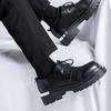 Fashion Men's Big Head Leather Shoes Casual Retro Platform Derby Shoes Trendy Street Outdoor Comfortable Versatile Leather Shoes for Man