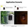 Solar Lantern Light Outdoor Waterproof LED Garden Pathway Camping Lawn Atmosphere Flame Lamp Terrace Yard Decor Landscape Lights