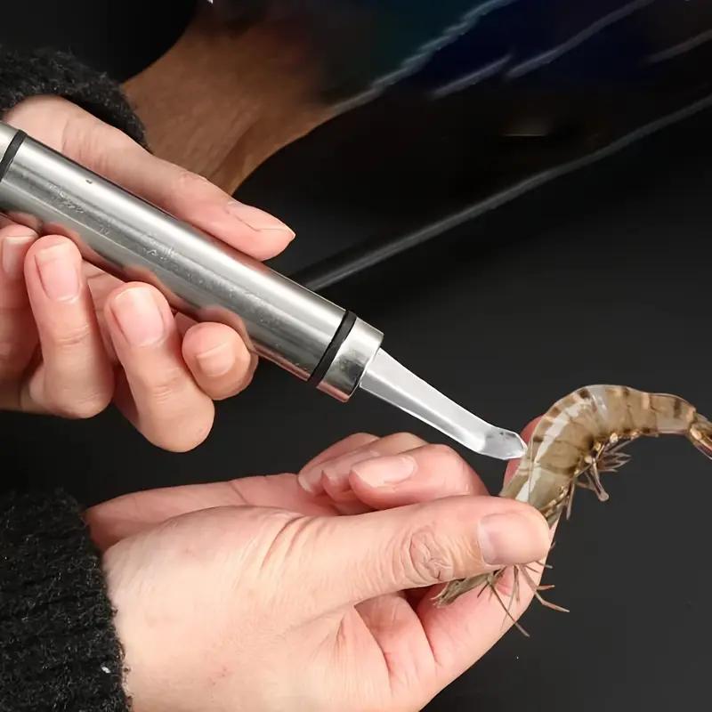 Stainless steel double-headed shrimp line knife to open shrimp back peel shrimp shell shrimp line removal knife to open shrimp knife