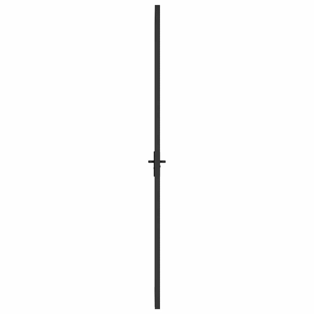 Vidaxl Innentür, 93X201,5 Cm, Schwarz, Mattglas Und Aluminium