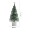Mini Christmas Tree with Sparkling Lights Star Tree Topper Desktop Decoration for Xmas Home Festive Party Holiday Ornament