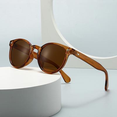 New Fashion Round Sunglasses Men Shades UV400 Retro Rivets Women Trending Yellow Sun Glasses Shades UV400