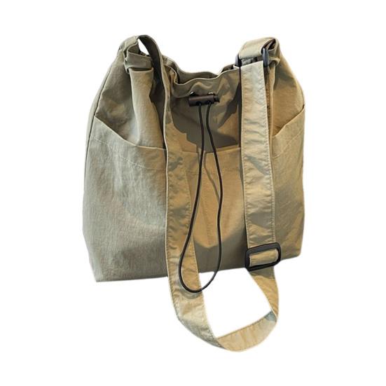 

Drawstring Crossbody Bag Casual Shoulder Strap Women Lightweight Bag with Adjustable Tote for Daily Commuting Street зелёный
