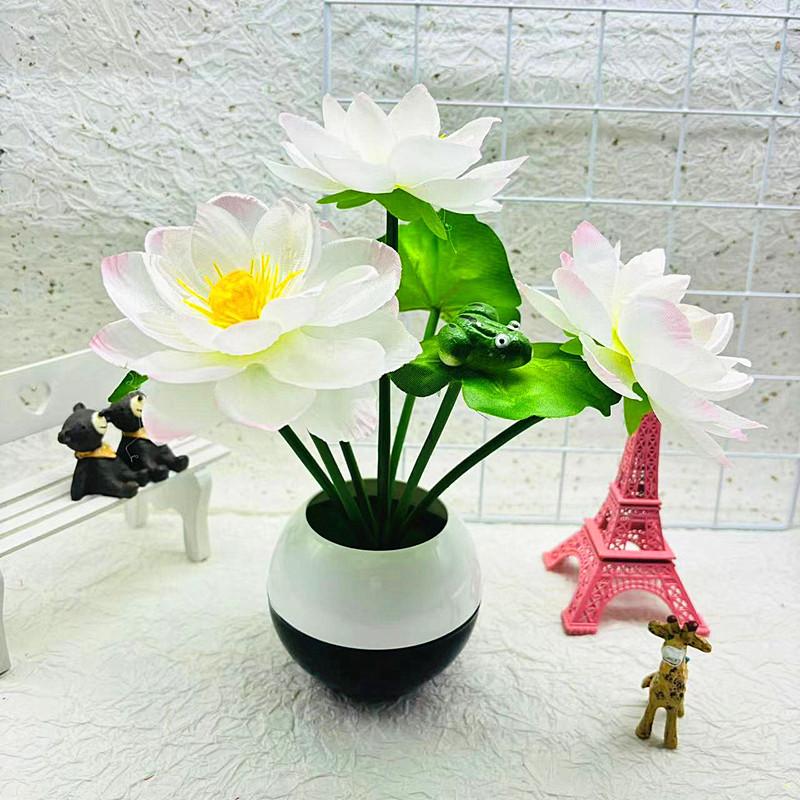 Blume Lotus Seidenpflanze Künstliche Topfpflanze Für Heimdekoration Geschenkideen