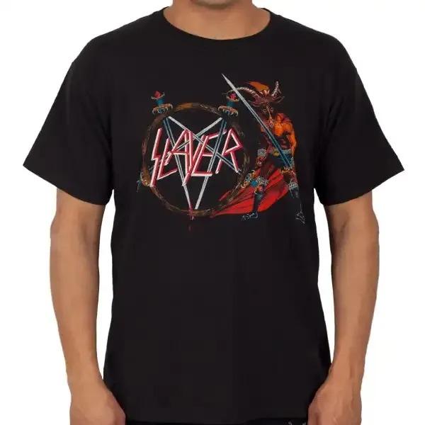 Slayer "South of Heaven" Vintage Grafika Obalu Alba Unisex Bavlněné Pánské Tričko s Nadměrným Střihem Rocková Kapela
