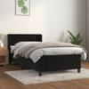 3130993 vidaXL Divan Bed with Mattress Black 90x190 Cm Velvet