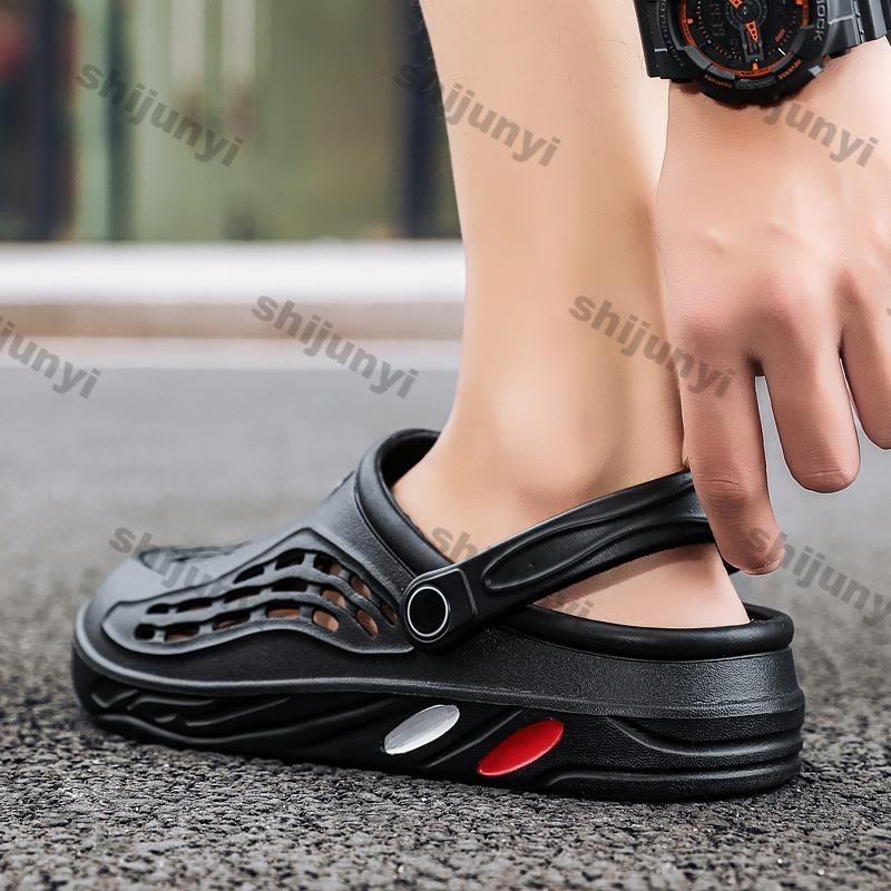 Módní pánské dřeváky sandály letní venkovní pantofle domácí zahradní boty cholas plážové boty do vody pánské robustní sandály s měkkou podrážkou cloud pantofle