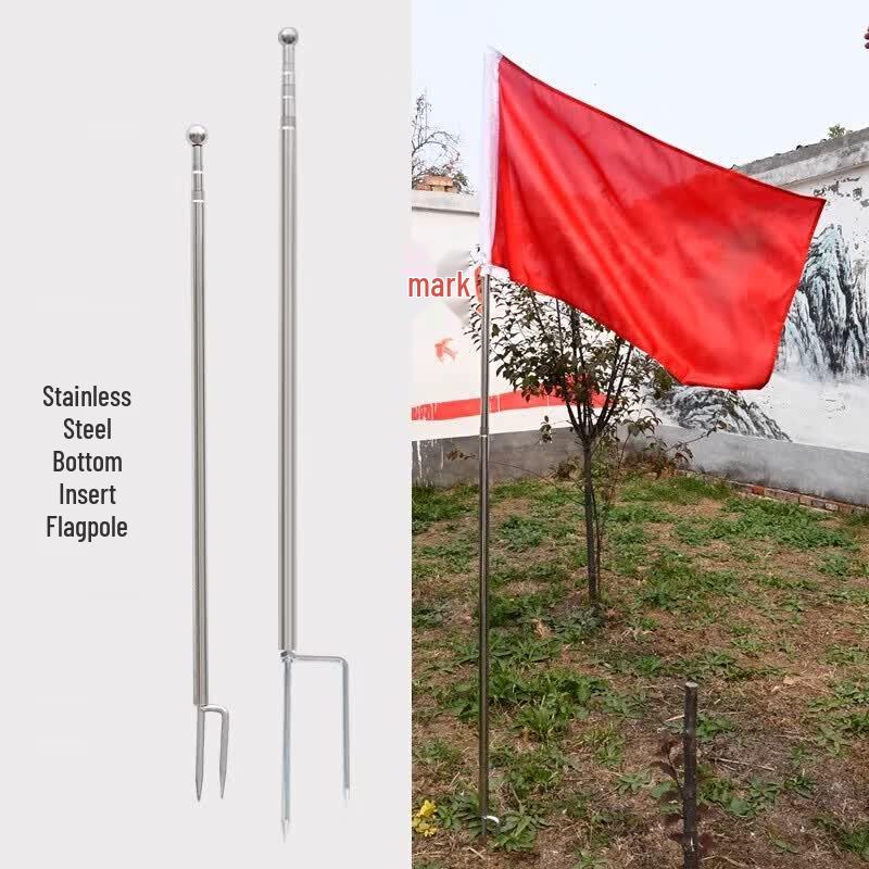 Stainless Steel Telescopic Flagpole Kit
