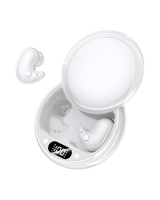 VAORLO Schmerzfreier Schlaf, kabellose In-Ear-Kopfhörer, geringe Latenz, Rauschunterdrückung, Headset mit HD-Mikrofon, Stereo-Musikkopfhörer für alle Smartphones