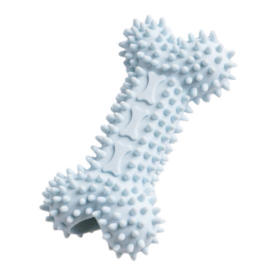 Spiky Bone Dog Chew Toy Puppy Teething Toy Textured Bone Teeth Cleaning Toy for Aggressive Chewers Anxiety Relief