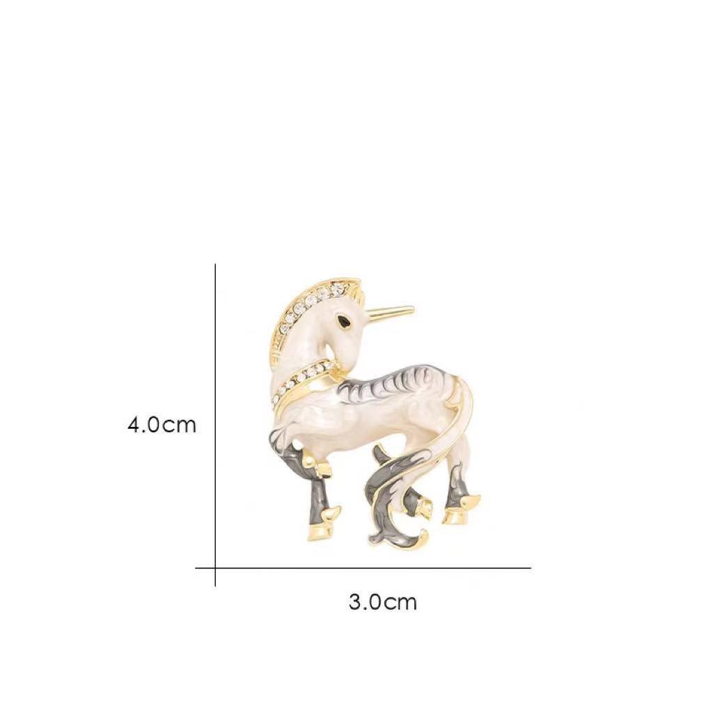 Lucky Horse Brooch Luxurious Alloy Brooch For Clothing Unicorn Brooch Pin Comfortable For Suits Scarves Formal Occasions