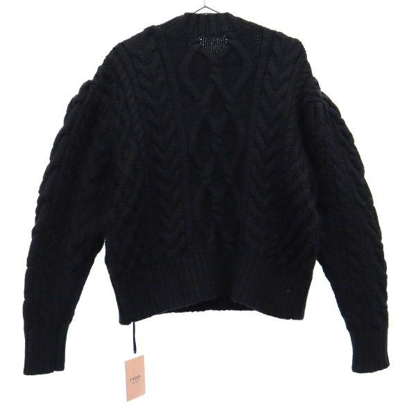 Unused Eimy Istoire Long Sleeve Sweater F Black Knitted Beads Women Used