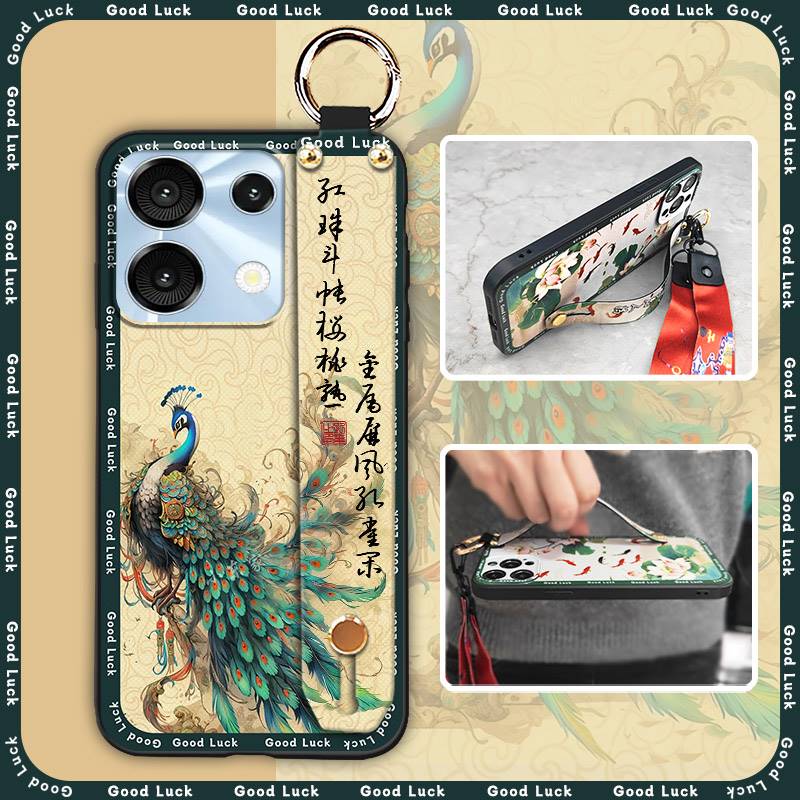 Elderly Lady Durable Phone Case For UMIDIGI G9 5G/Note9 5G For Mom Waterproof Kickstand Phone Holder Ring Back Cover