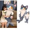 Bambola di peluche grigia di gattuccio con diverse combinazioni di occhi, super morbida e carina