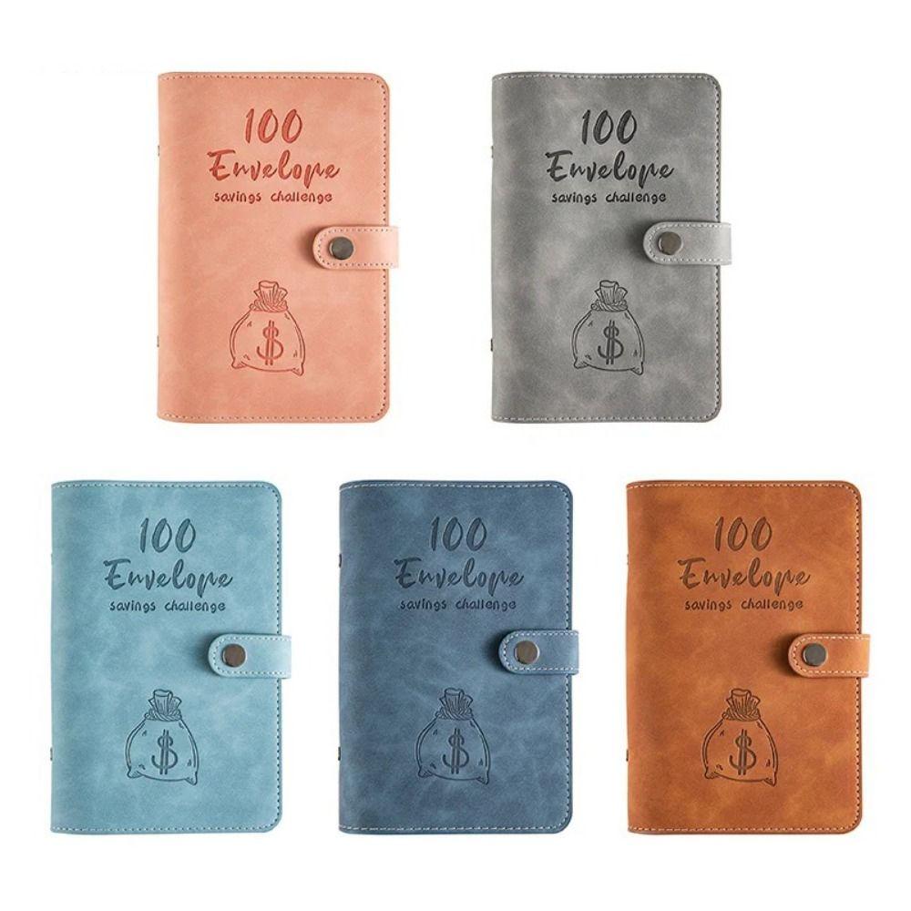 

A6 Size 100 Day Challenge Budget Binder Portable Saving Money Notebook Savings Notebook рожевий