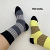 Japanese Niche Tide Brand Designer Striped Lantern Pig Large Intestine Socks Internet Celebrity Xiaohongshu Medium Tube Pure Cotton Socks
