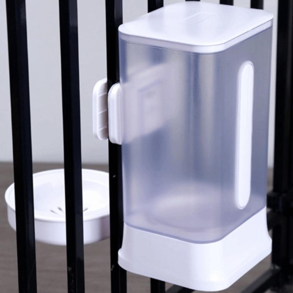 

Automatic Cat Food Bowl Large Capacity Dog Cage Kettle Durable Water Bottle Travel белый
