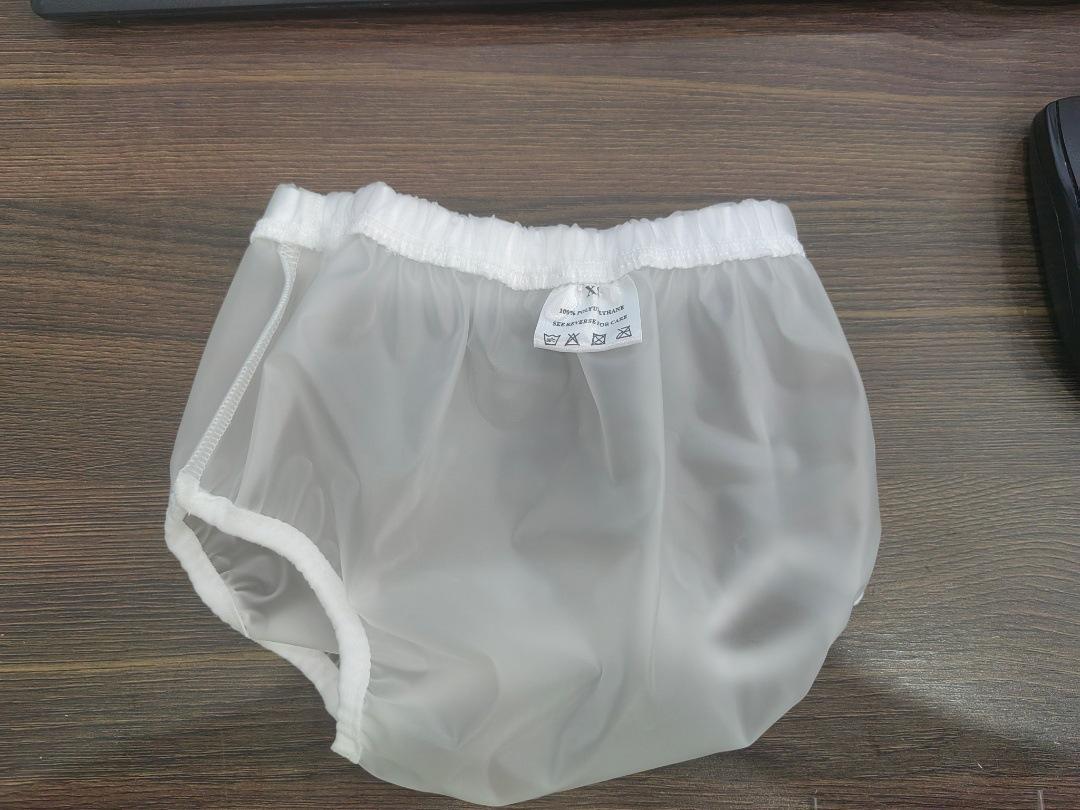 Couches pour adultes étanches et silencieuses en TPU avec boutons-pression anti-fuite, Faciles à mettre et à enlever, Personnalisables pour le personnel médical et les personnes âgées. XS: Baby Elastic gray