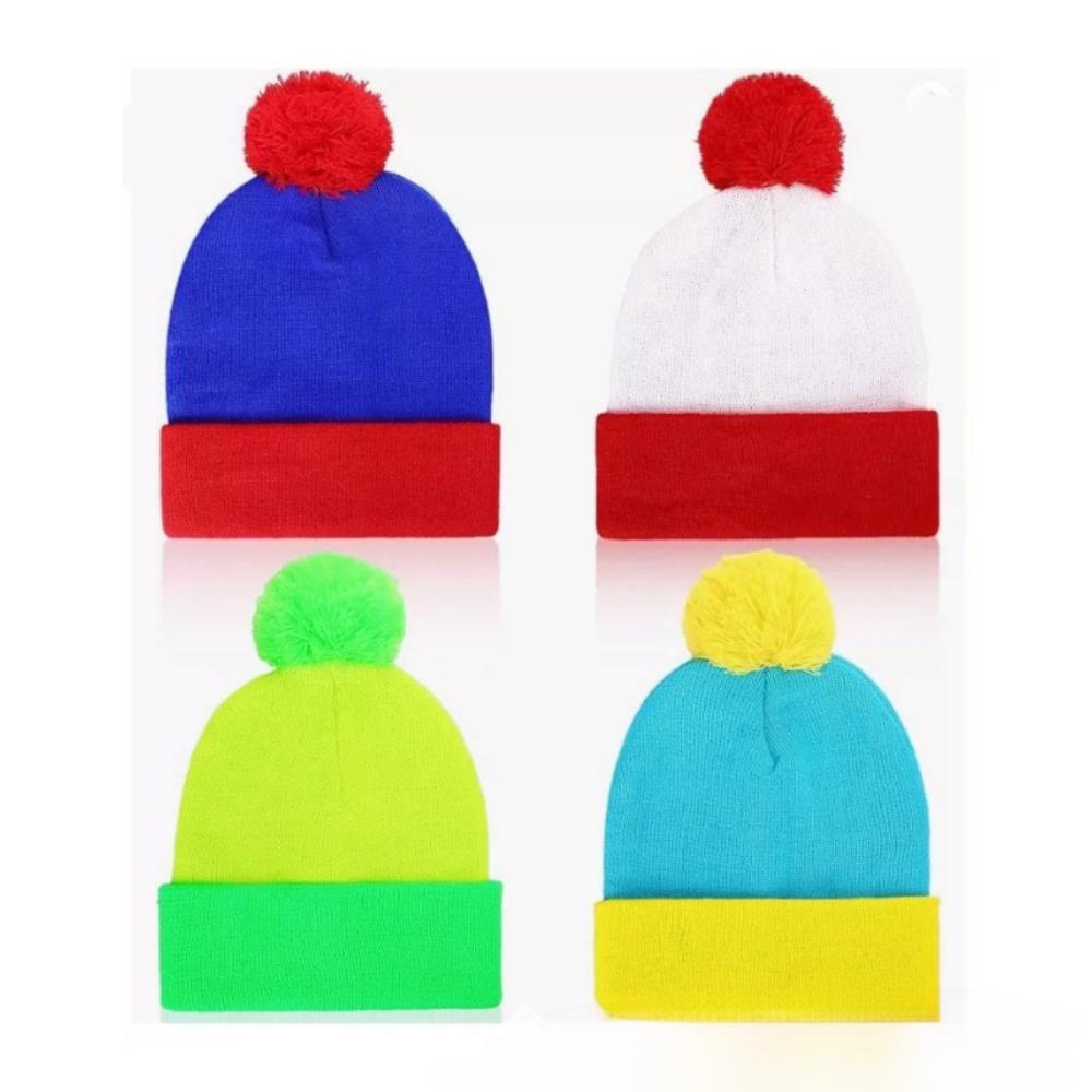 Farblich passende Strickmütze Elastizität Überziehmütze Mode Beanie Mütze Herbst Winter