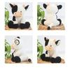 Cute Cow Plush Toy Rag Doll Black and White Flower Smiling Cute Calf Gift Girls Animal Doll Children's Birthday Gift