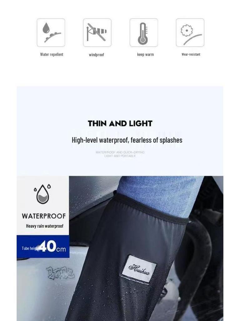 Bardzo grube, wodoodporne ochraniacze na buty deszczowe typu high-top dla dorosłych – przenośne, piaskoodporne i wodoodporne