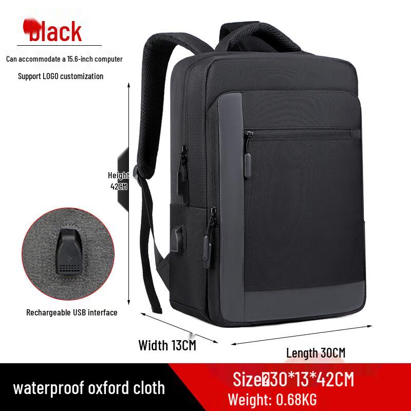 Мужской премиальный бизнес-рюкзак для ноутбука из ткани Оксфорд 42x30x13cm (fits 15.6-inch laptop)