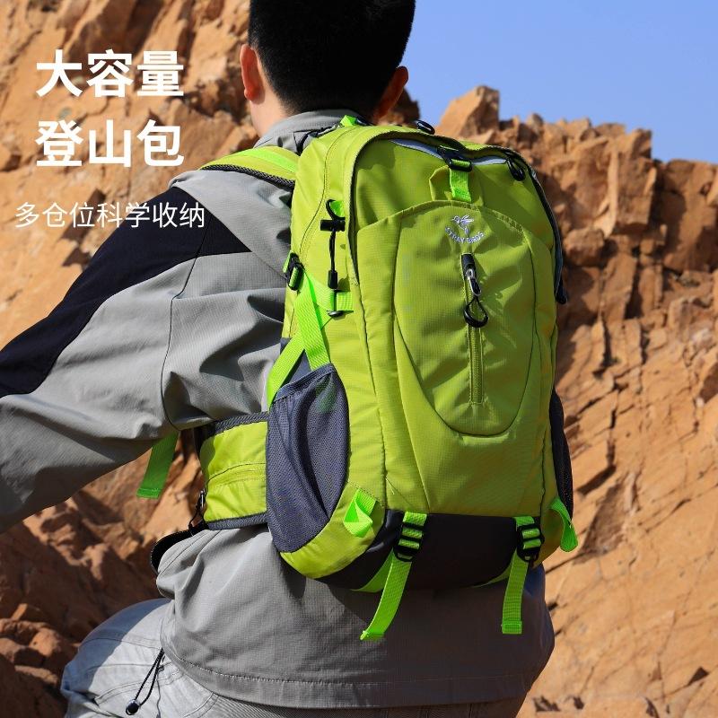 Schoolbag Outdoor Mountaineering Backpack Large Capacity Anti-splashing Backpack Empty Floating Backpack Breathable Decompression Hiking Bag Women