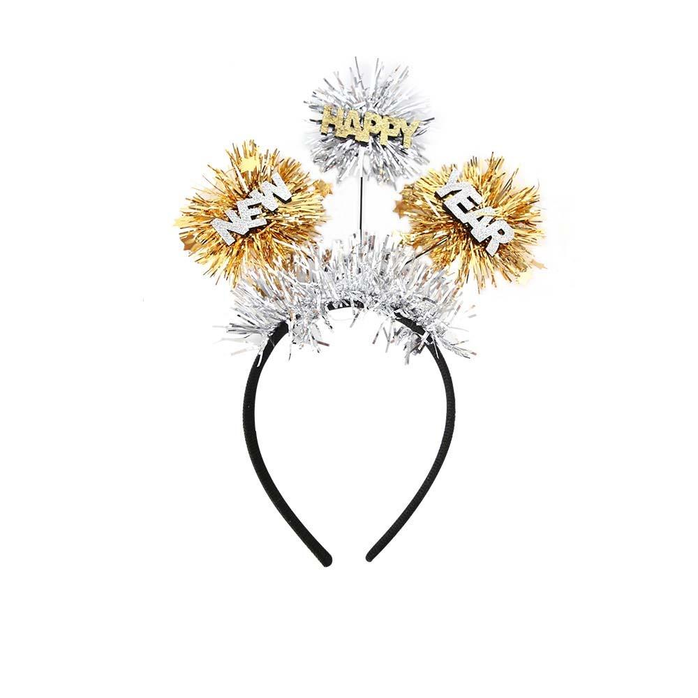 Party Decoration Christmas New Year Headpiece Star/Crown Glitter Hair Hoop  New Year Dress Up