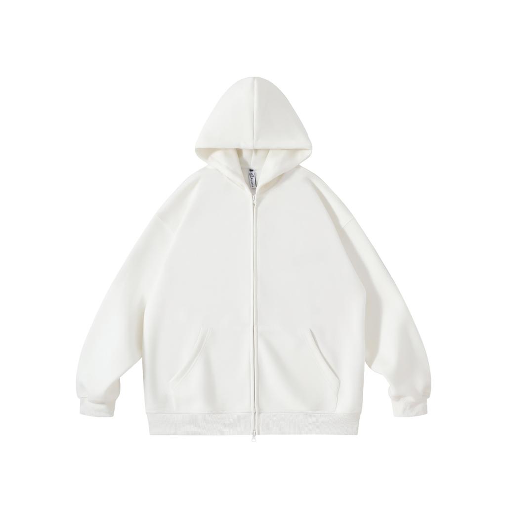 RUIIENRS X Ropucha 2026 Spring Autumn Solid Color Hooded Zip Up Sweatshirt for Men 