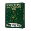 WWII Aircraft Advent Calendar 2025 24-Day Christmas Countdown Calendar with 24 Fighter Warbirds Pendants Miniature Aircraft Gifts for Airplane Lovers