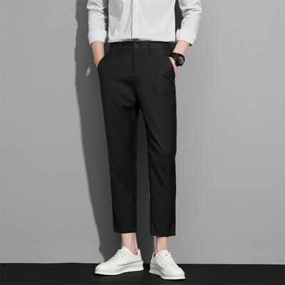 Pants Men's Spring and Autumn New Men's Suit Pants Casual Versatile Blue Straight Fashion Drape Pants Men's Clothing