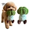 Langlebige Kleine Hundespielzeuge Plüsch-Blumenkohl-Spielzeug, Interaktives Quietschendes Kauspielzeug, Weich, Leicht, zum Apportieren, gefülltes Spielzeug für Kleine und Mittlere Hunde, Welpen-Zahnen