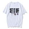 SET IT OFF Rock Band T-shirt Fashion Short Sleeve Male Tshirts Unisex Streetwear Casual Cotton Loose Male Tee-shirt Graphic Tees