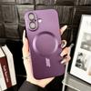 Metallic Matte for Magsafe Armor Case for IPhone 16 Pro Max Plus 15 14 13 Magnetic Wireless Charge Shockproof Phone Cover