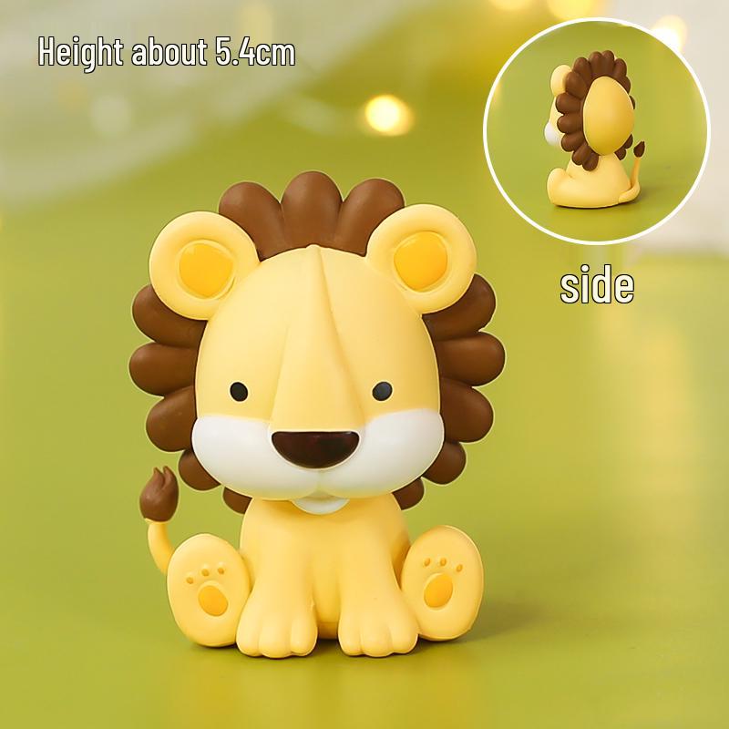 Leo Birthday Hat & Cake Topper Figurine Decoration Set