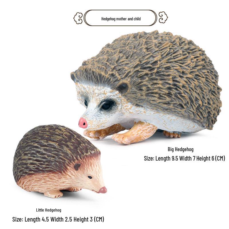 Realistic Jungle Animal Model: Hedgehog, Mouse & Badger Toy